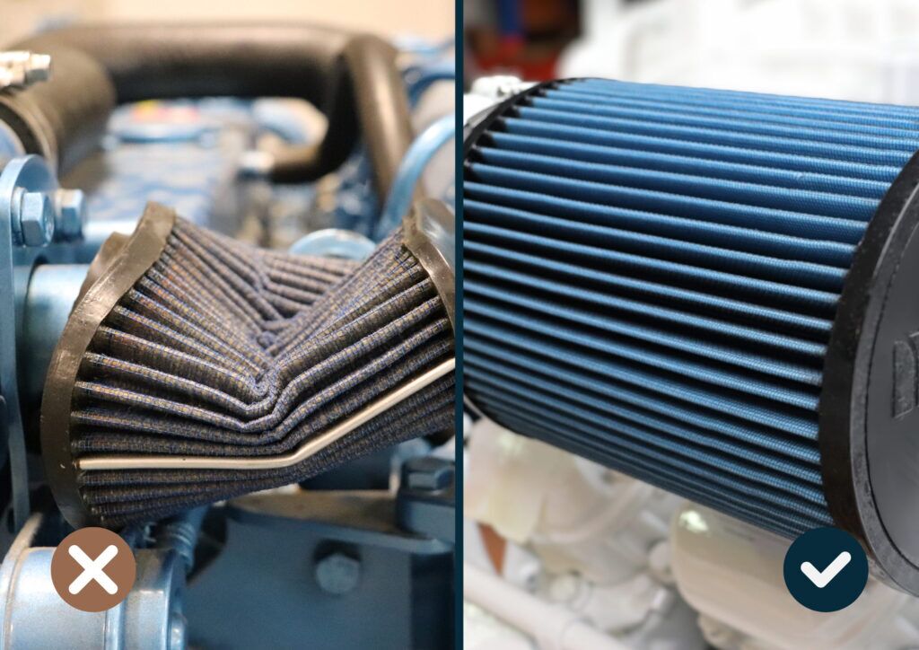 Checking air filter condition