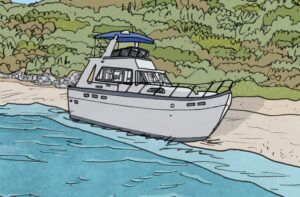 Daniel Zalkus' illustration of an abandoned boat