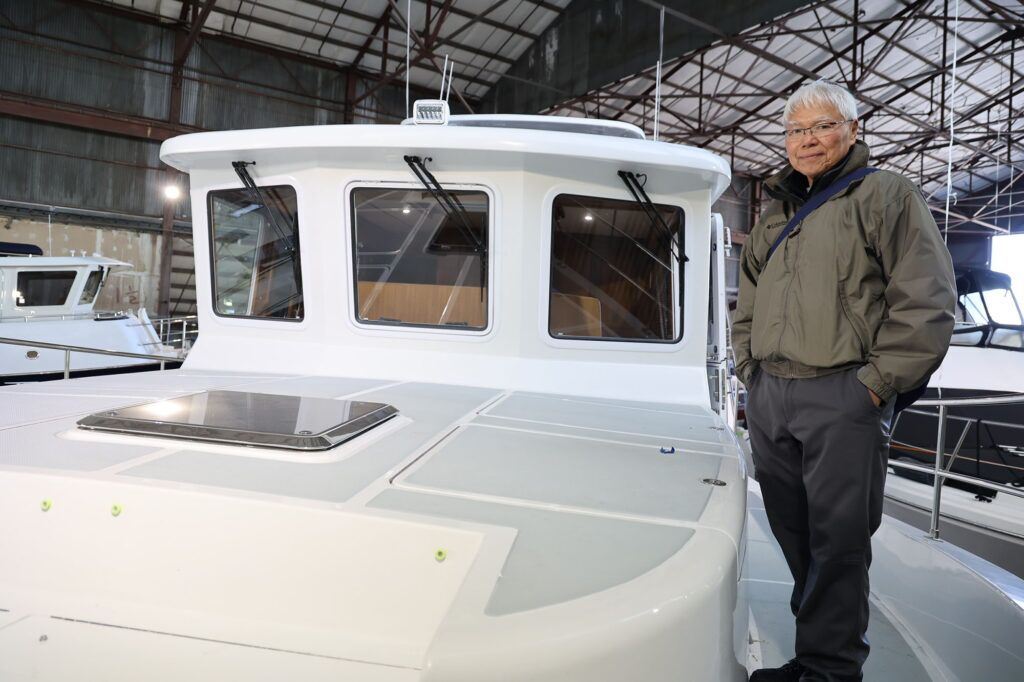 Robert Chanpong on the Helmsman Pilothouse 46
