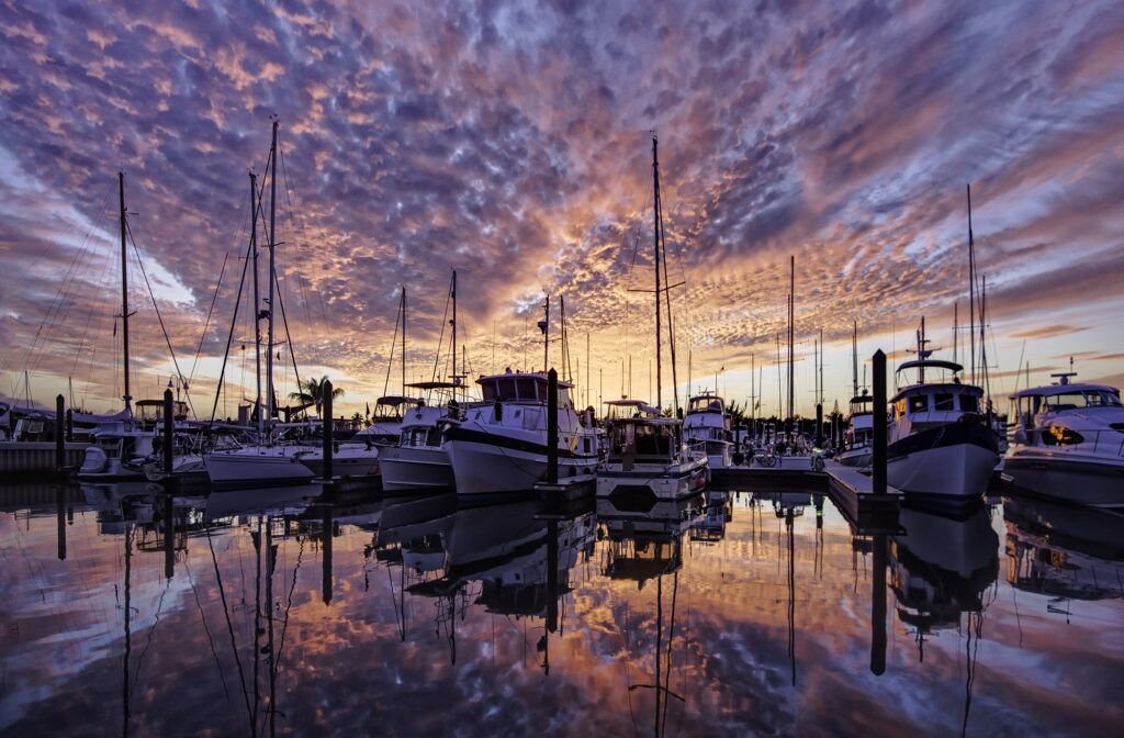 Marina at sunset